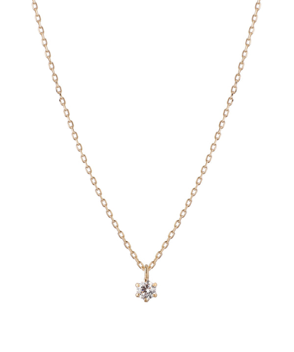 【ギフトボックス付】1粒ダイヤのネックレス[K10]