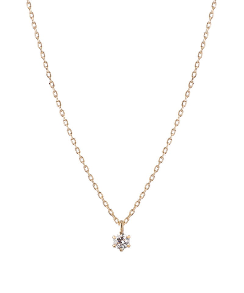 【ギフトボックス付】1粒ダイヤのネックレス[K10]