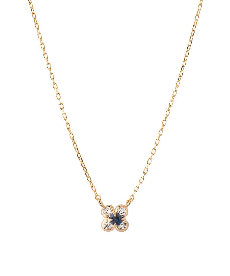 【ギフトボックス付き】天然石フラワーネックレス[K10]