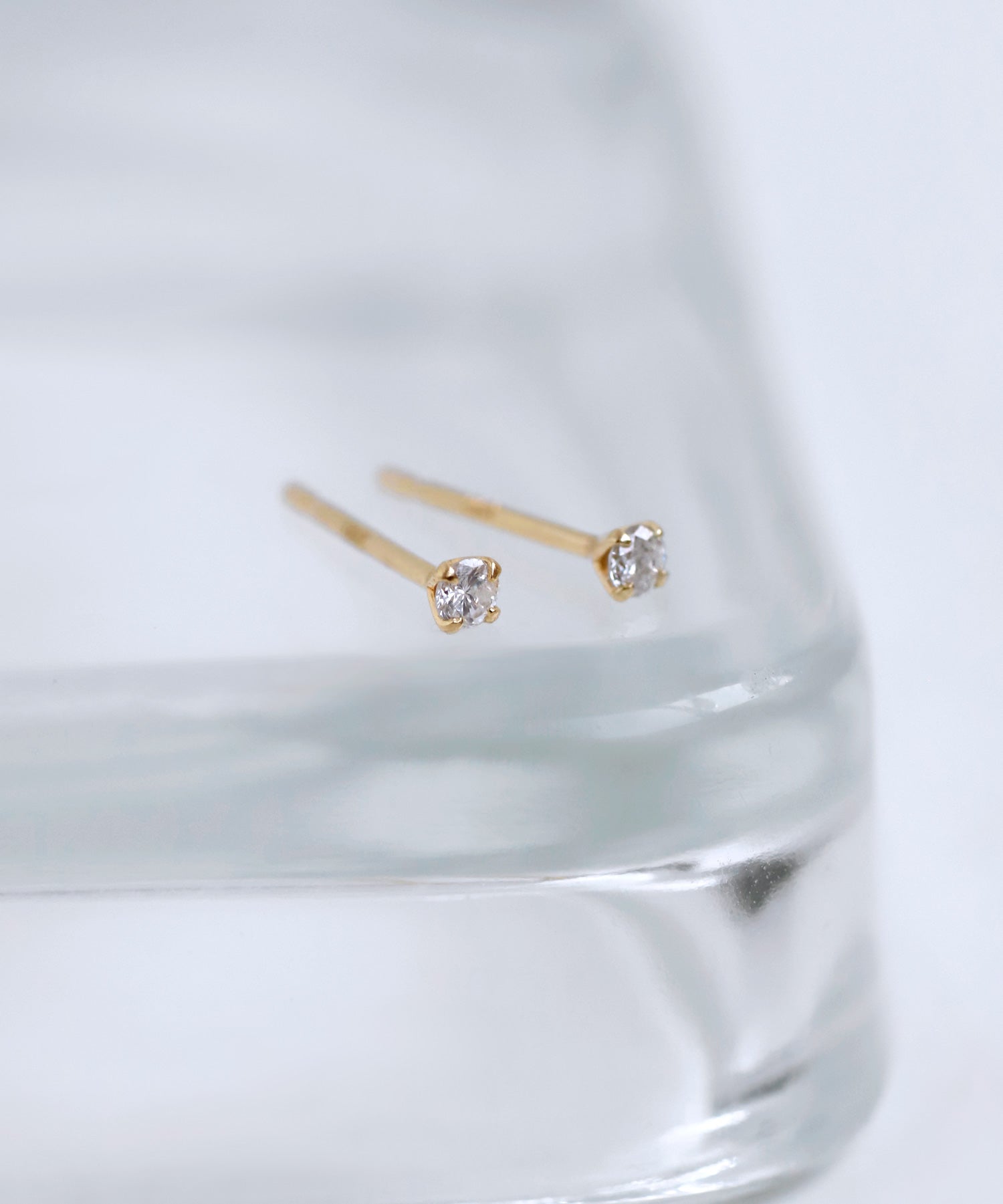 ANEMONE】一粒ダイヤピアス[K10]｜アネモネ・シエナロゼ・ミミサン