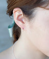 天然石とジルコニアの煌めきピアス[K10]