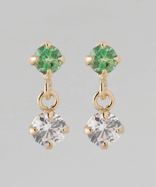 ANEMONE】天然石×ジルコニアピアス[K10]｜SANPO ONLINE(サンポー