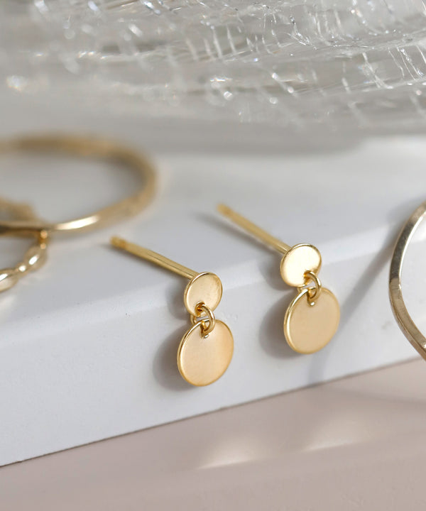 ダブルサークルピアス[K10]