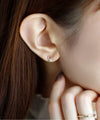 天然石×ドロップメタルピアス[K10]