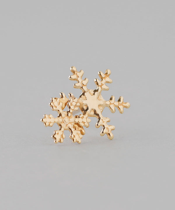 スノーフレークアシメピアス[K10]