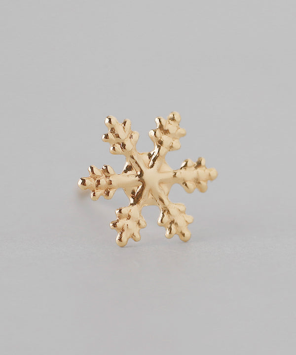 スノーフレークアシメピアス[K10]