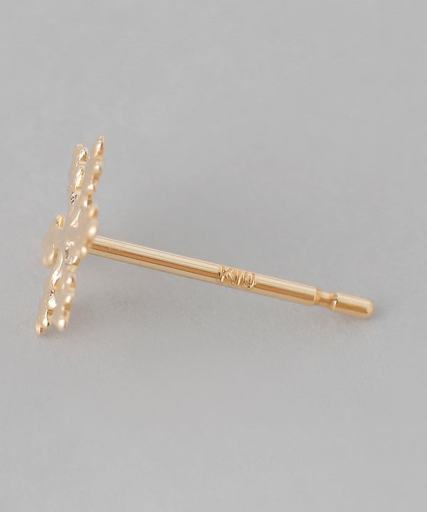 スノーフレークアシメピアス[K10]