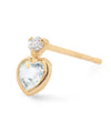 Natural stone heart mini earrings [K10]