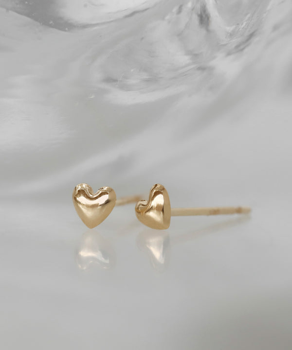 ハートミニピアス[K10]