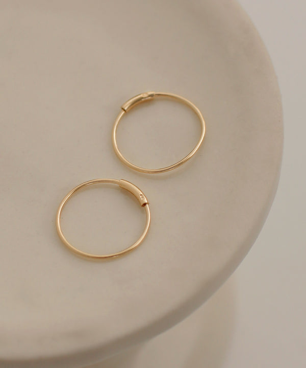 ミニフープピアス[K10]