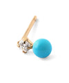 Gemstone sphere earrings [K10]