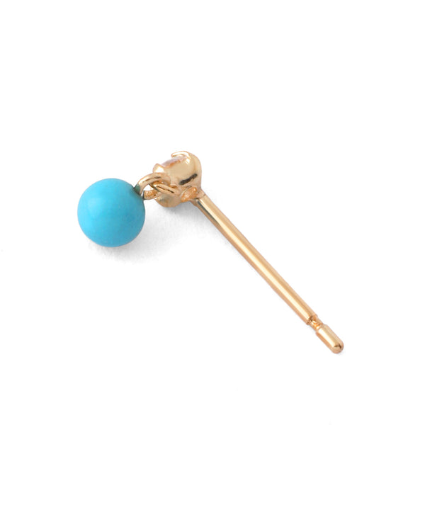 Gemstone sphere earrings [K10]
