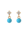 Gemstone sphere earrings [K10]
