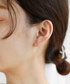 天然石×ビジューピアス[K10]