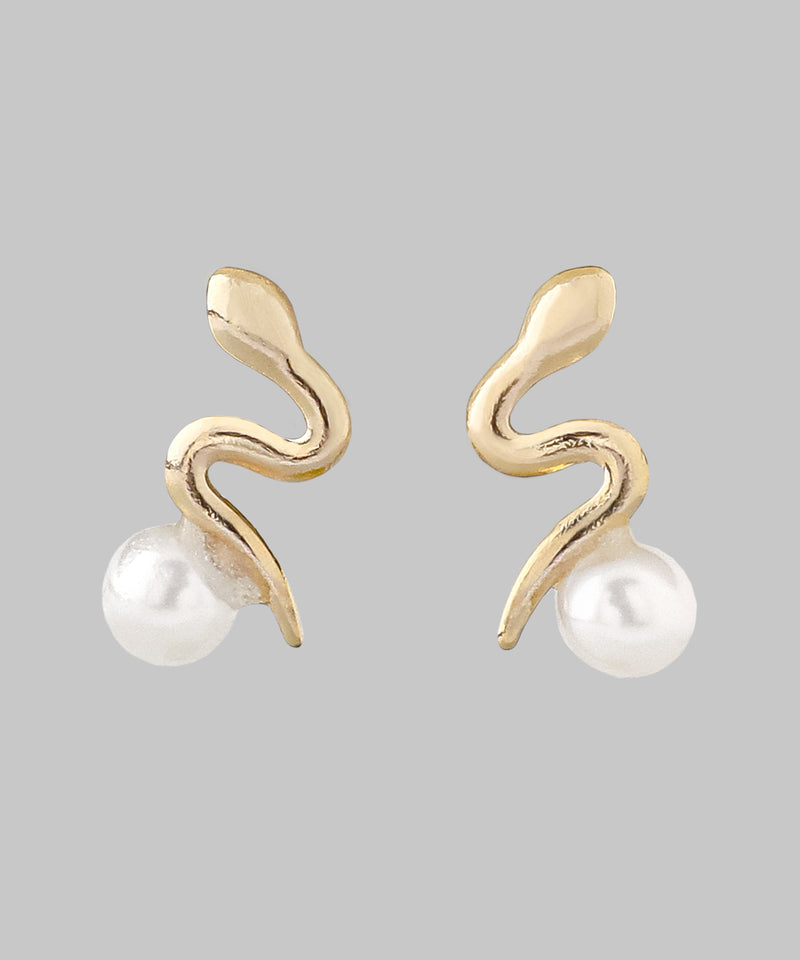パール×ニュアンスラインピアス[K10]