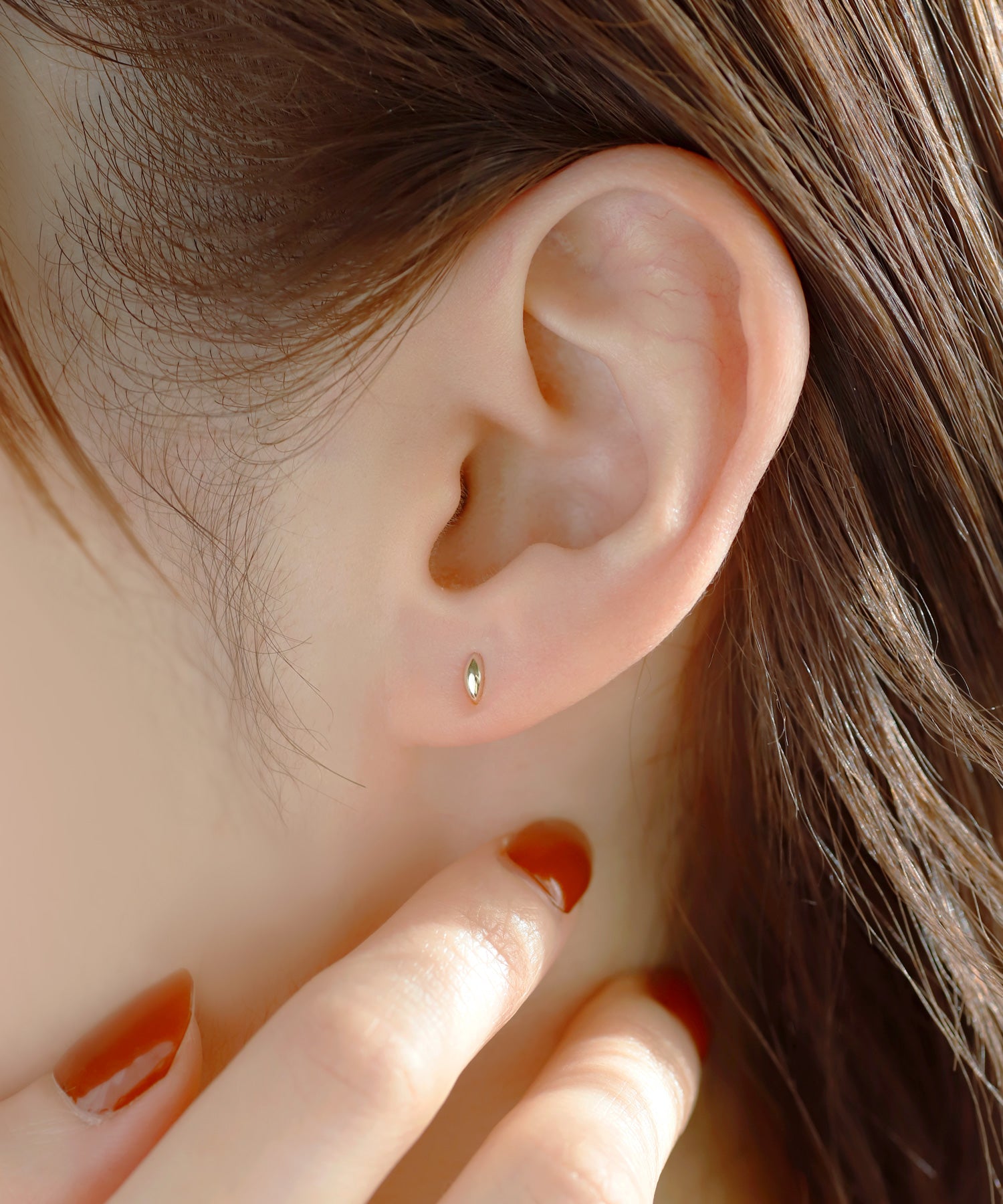 ANEMONE】マーキスシェイプミニピアス[K10]｜アネモネ