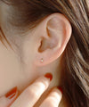 マーキスシェイプミニピアス[K10]