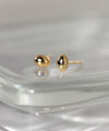 オーバルミニピアス[K10]