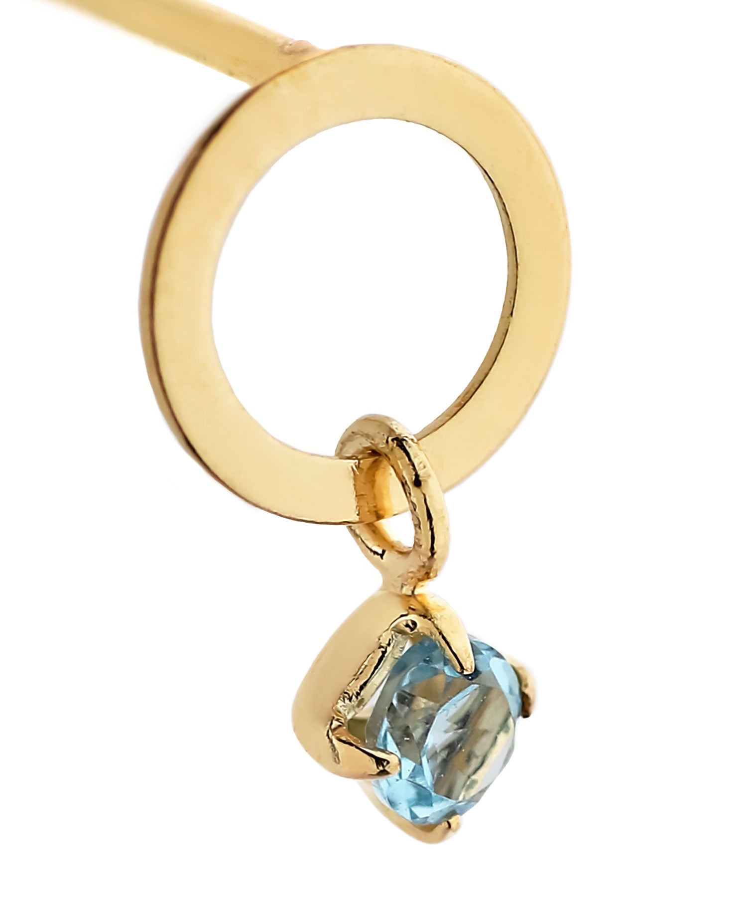 ANEMONE】天然石サークルフレームピアス[K10]｜アネモネ