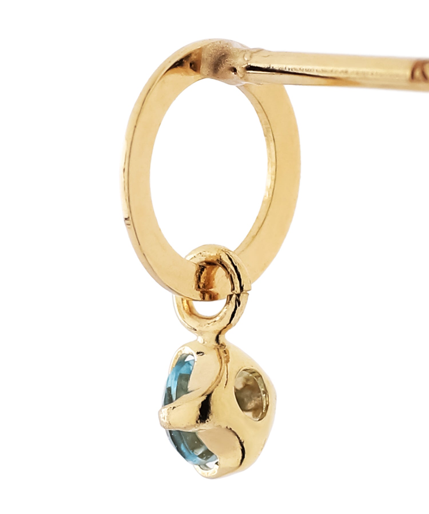 ANEMONE】天然石サークルフレームピアス[K10]｜アネモネ・シエナロゼ