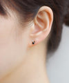 天然石×ジルコニアピアス[K10]