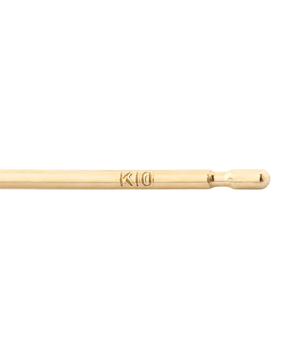 天然石ドロップチェーンピアス[K10]