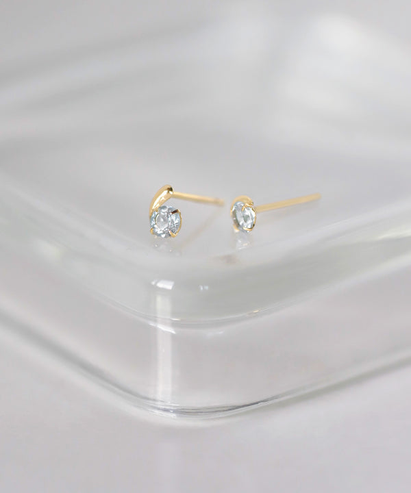 天然石×ドロップピアス[K10]
