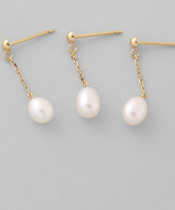 スイングパールピアス[K10]