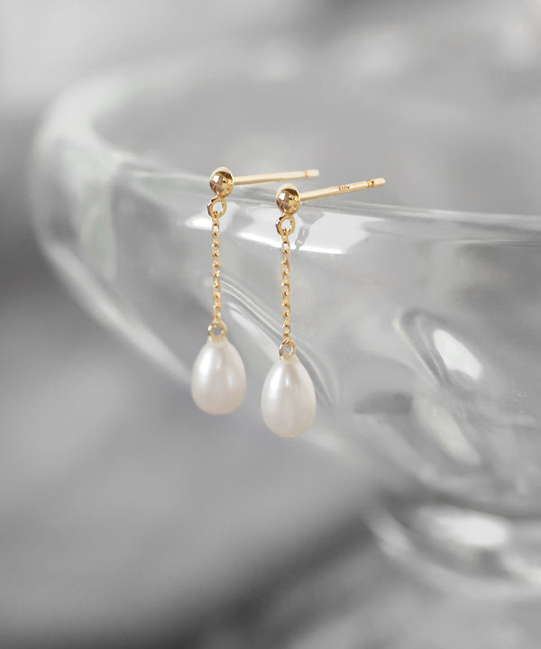 スイングパールピアス[K10]