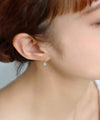 カーブライン×ハートビジューピアス[K10]