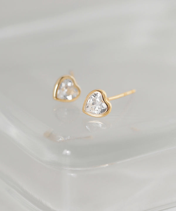 ビジューハートピアス[K10]