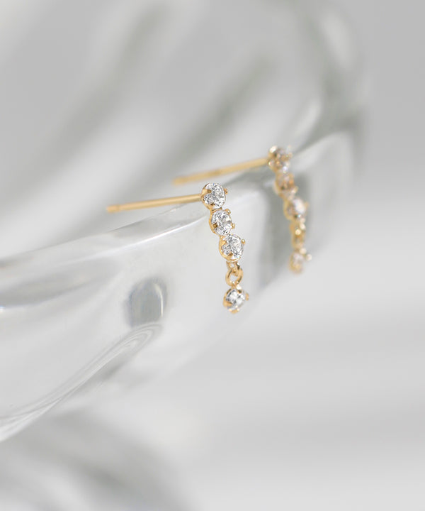 Bijou line earrings [K10]