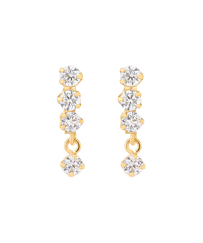 ビジューラインピアス[K10]