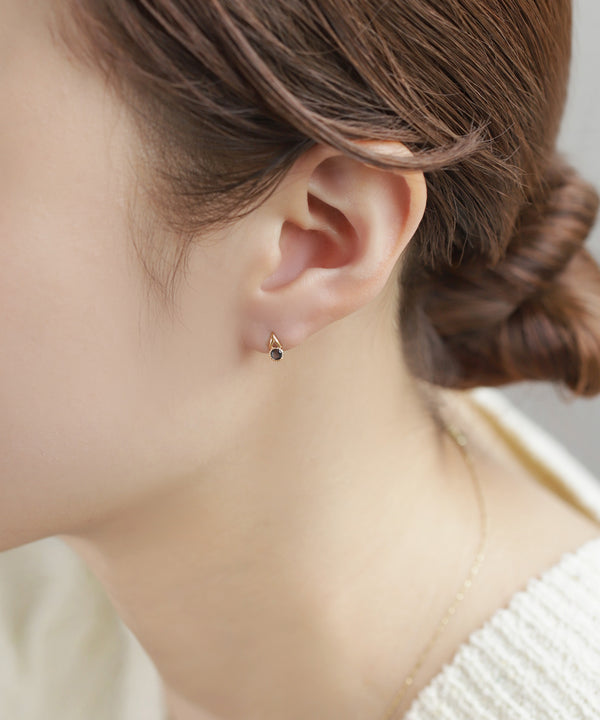 天然石ピアス[K10]