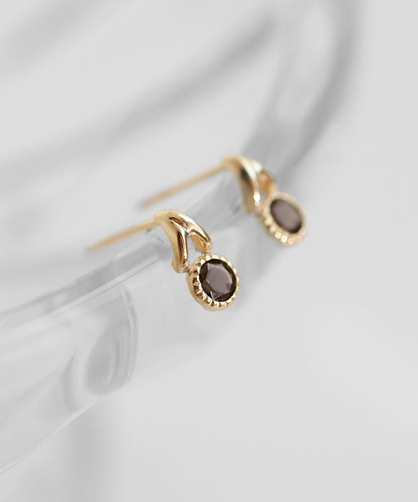 天然石ピアス[K10]