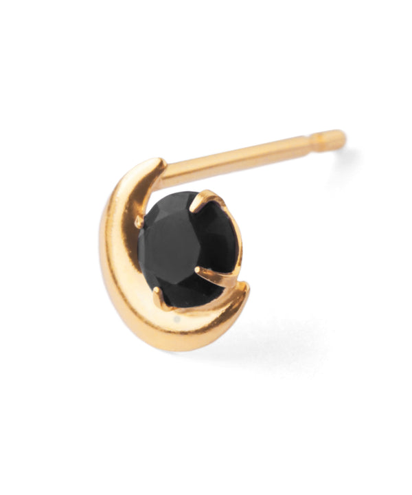 天然石×ムーンピアス[K10]