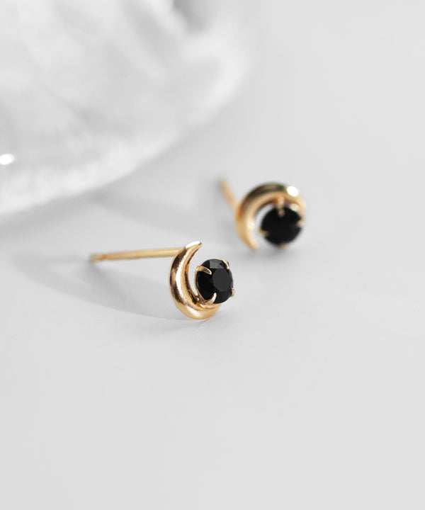 天然石×ムーンピアス[K10]