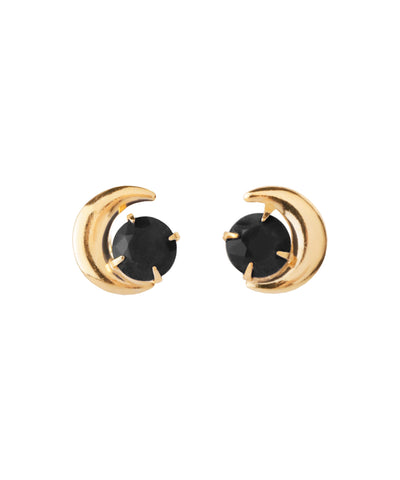 天然石×ムーンピアス[K10]