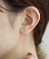 一粒ビジューピアス[K10]
