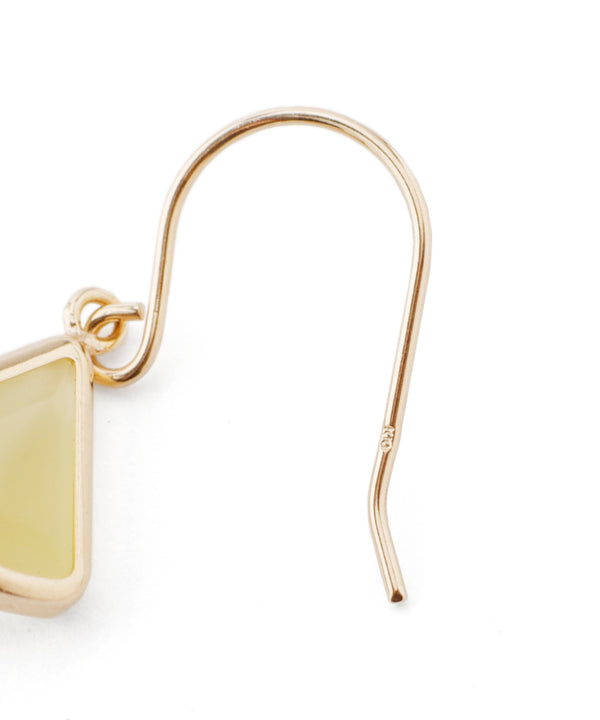 Natural stone sector earrings [K10]
