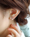ビジュー×パールピアス[K10]