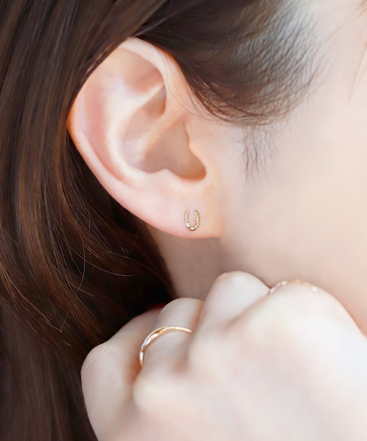 ホースシューピアス.☆.。.:*・° 楽天市場】ホースシュー 馬蹄 ピアス 18k K18YG 18金 イエロー