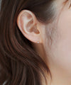 ビジュー×ダイヤモチーフピアス[K10]