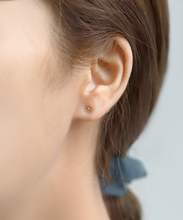 Circle line earrings [K10]