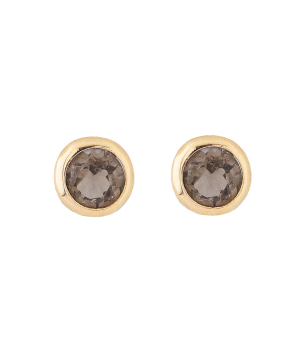 天然石サークルピアス[K10]