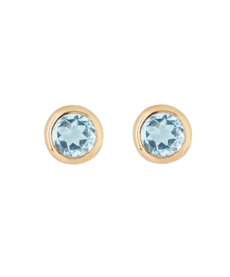 天然石サークルピアス[K10]