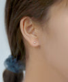 淡水パールピアス[K10]