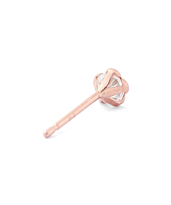 フラワーストーンミニピアス[K10]