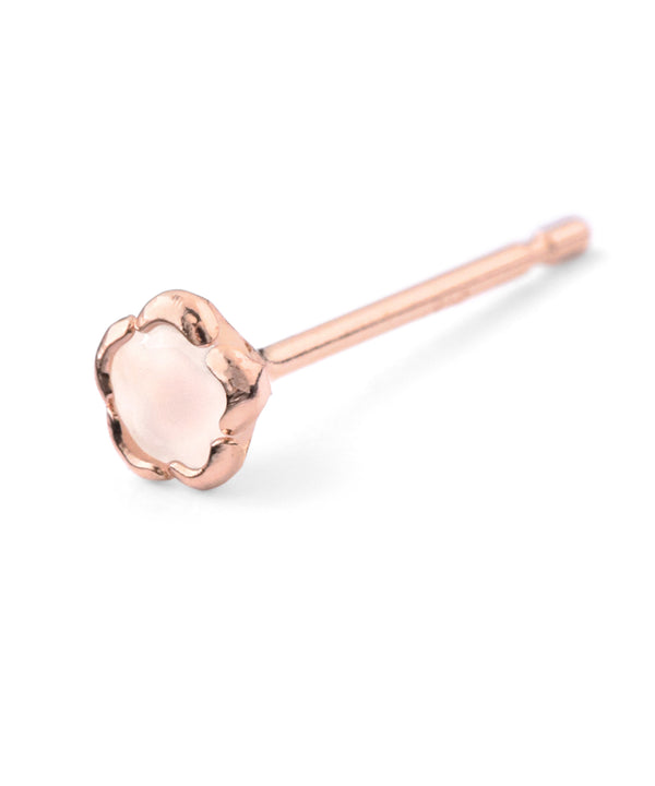 フラワーストーンミニピアス[K10]