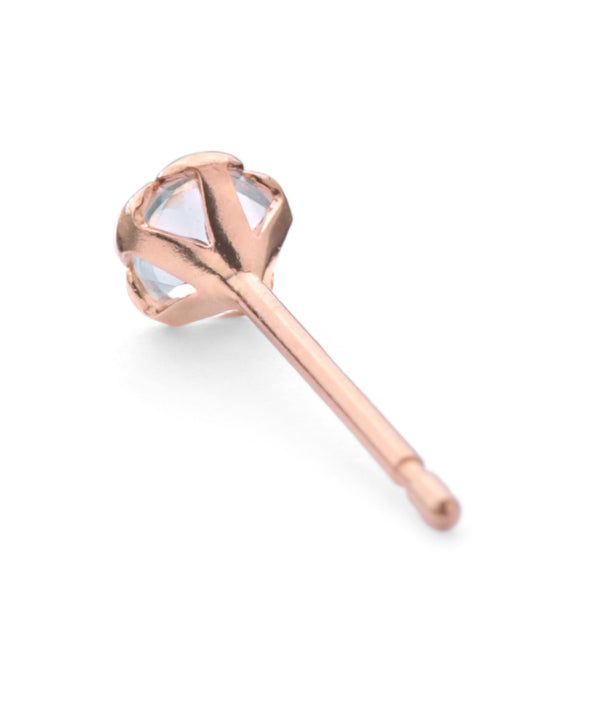 Flower stone mini earrings [K10]